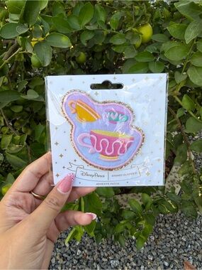 Pink Teacup Adhesive Patch